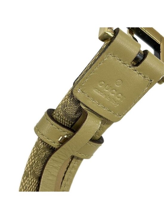 Gucci Belt Beige Gold GG Pattern